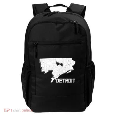 Detroit Illustration Map Backpack