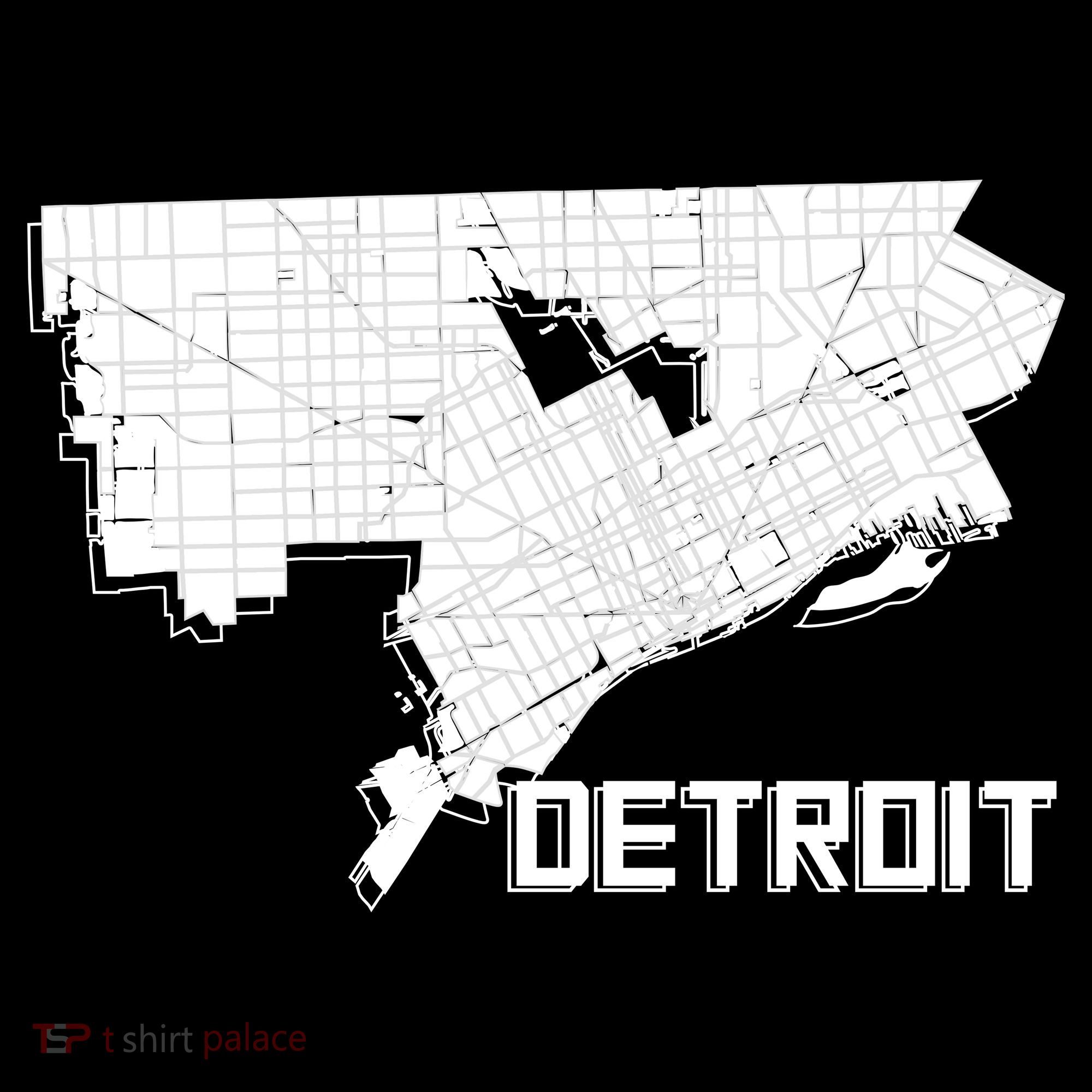 Detroit Illustration Map Backpack