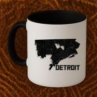 Detroit Illustration Map Coffee Mug thumb 2