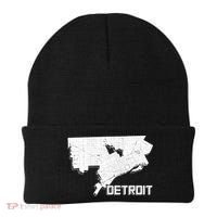 Detroit Illustration Map Beanie thumb 0