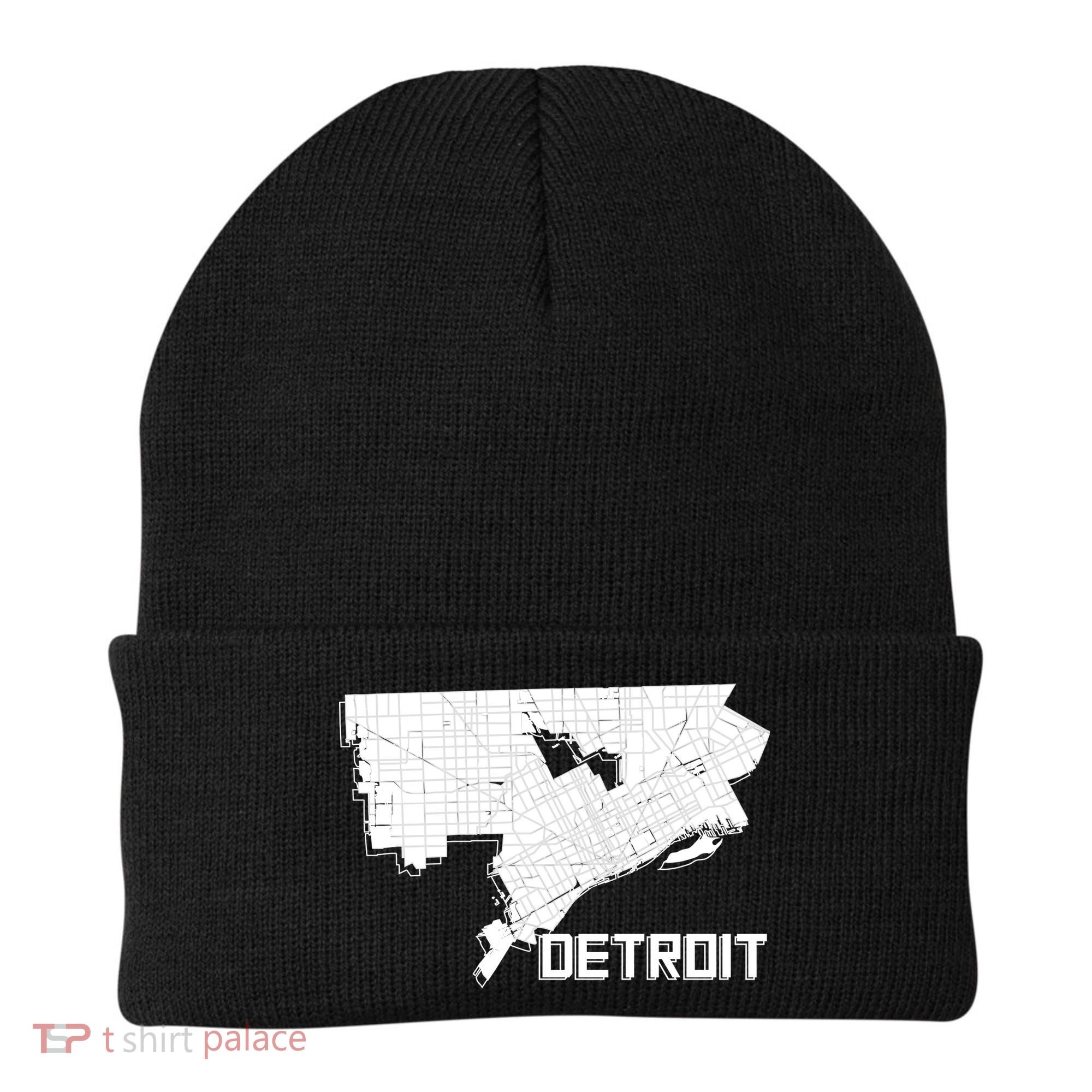 Detroit Illustration Map Beanie