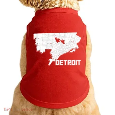 Detroit Illustration Map Doggie Tank