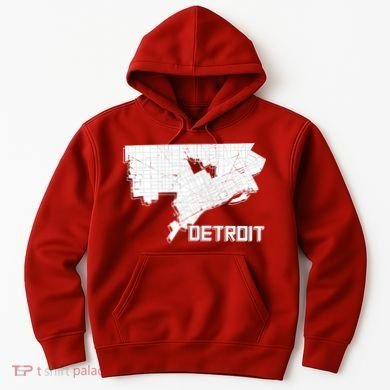 Detroit Illustration Map Hoodie