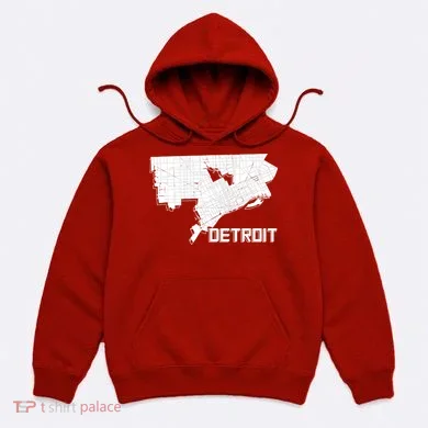 Detroit Illustration Map Hoodie
