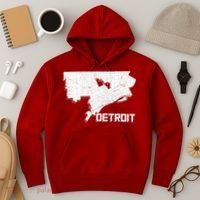 Detroit Illustration Map Hoodie thumb 3