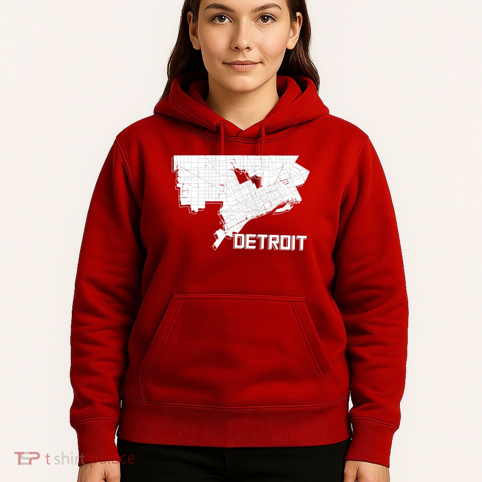 Detroit Illustration Map Hoodie