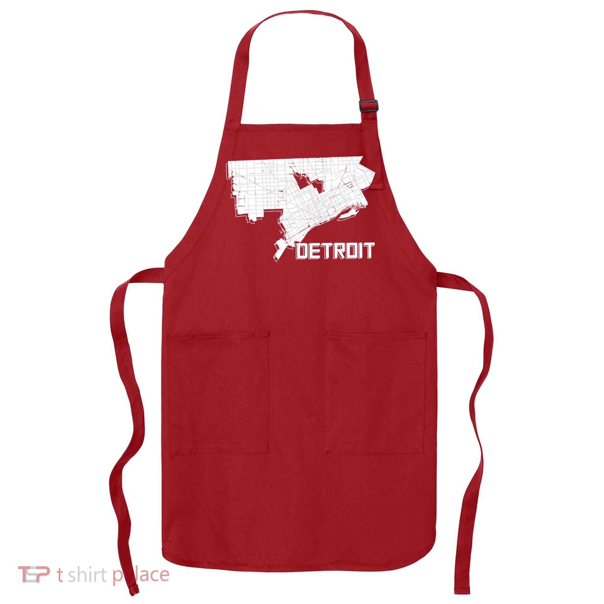 Detroit Illustration Map Apron