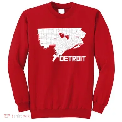 Detroit Illustration Map Sweatshirt