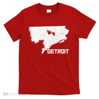 Detroit Illustration Map T-Shirt