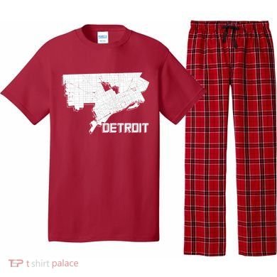 Detroit Illustration Map Pajama Set