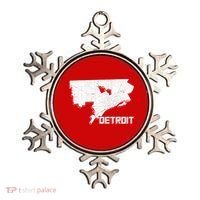 Detroit Illustration Map Ornament thumb 0