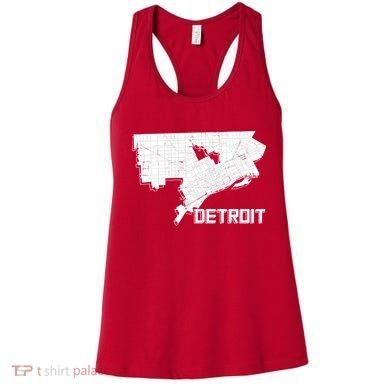 Detroit Illustration Map Women's Tank Top
