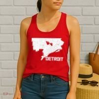 Detroit Illustration Map Women's Tank Top thumb 2