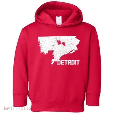 Detroit Illustration Map Toddler Hoodie