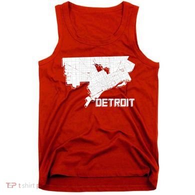 Detroit Illustration Map Tank Top