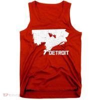 Detroit Illustration Map Tank Top thumb 0