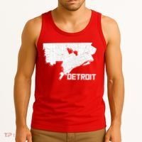 Detroit Illustration Map Tank Top thumb 3