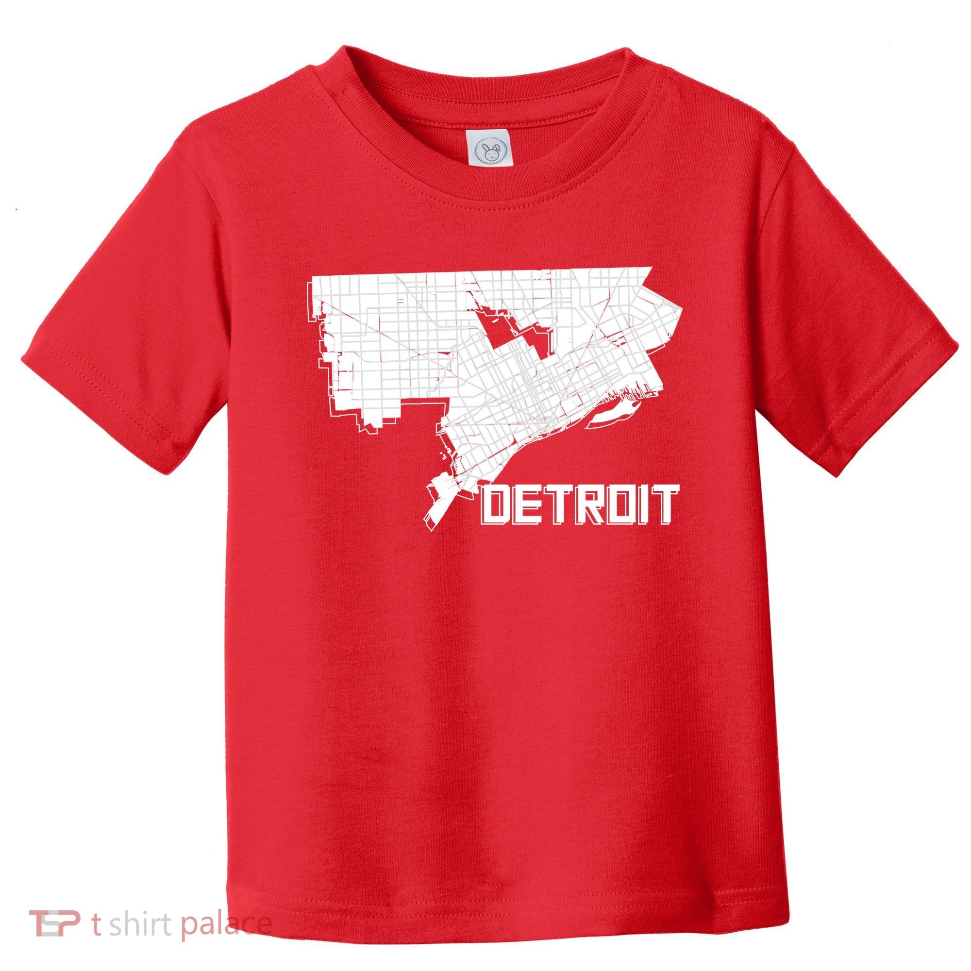Detroit Illustration Map Toddler T-Shirt