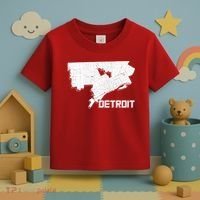 Detroit Illustration Map Toddler T-Shirt thumb 3