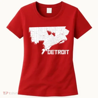 Detroit Illustration Map Women's T-Shirt