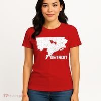 Detroit Illustration Map Women's T-Shirt thumb 4