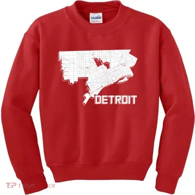 Detroit Illustration Map Kids Sweatshirt