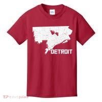 Detroit Illustration Map Kids T-Shirt thumb 0