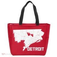 Detroit Illustration Map Tote Bag thumb 0