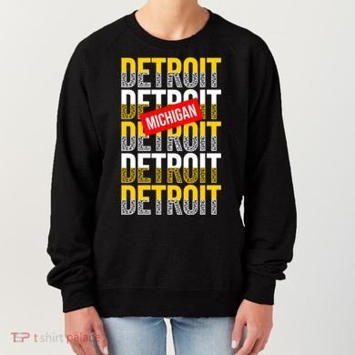 Detroit Michigan Typography Women's Sweatshirt