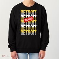 Detroit Michigan Typography Women's Sweatshirt thumb 0