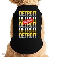 Detroit Michigan Typography Doggie Tank thumb 0