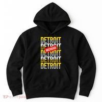 Detroit Michigan Typography Hoodie thumb 0