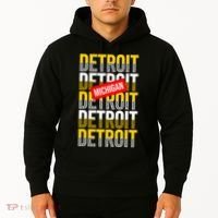 Detroit Michigan Typography Hoodie thumb 2