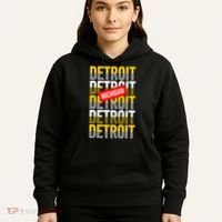 Detroit Michigan Typography Hoodie thumb 5
