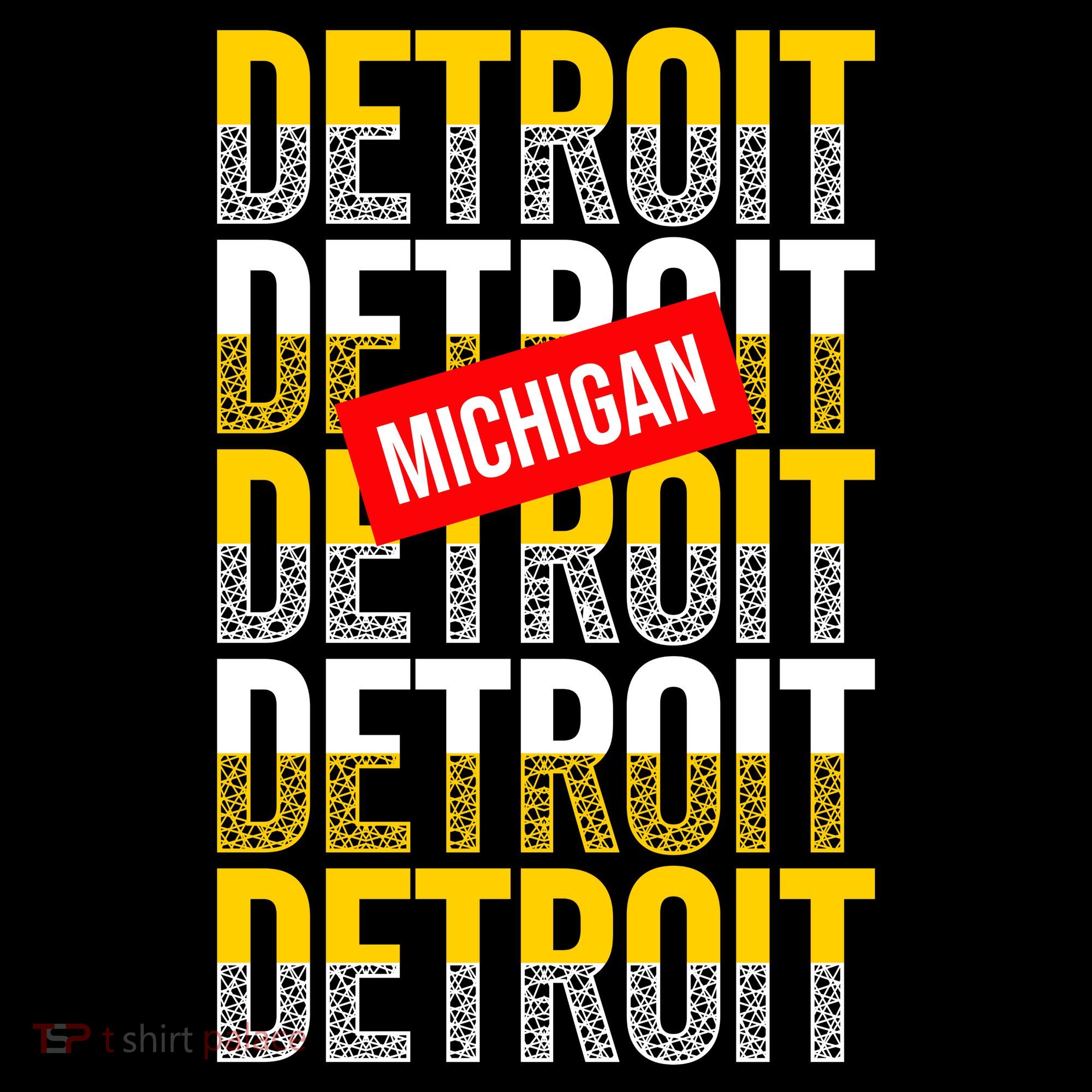 Detroit Michigan Typography Hoodie