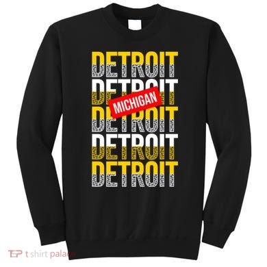 Detroit Michigan Typography Sweatshirt