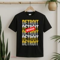 Detroit Michigan Typography T-Shirt thumb 2