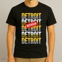 Detroit Michigan Typography T-Shirt thumb 3