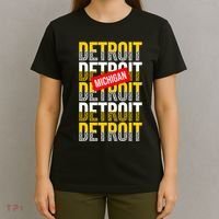 Detroit Michigan Typography T-Shirt thumb 4