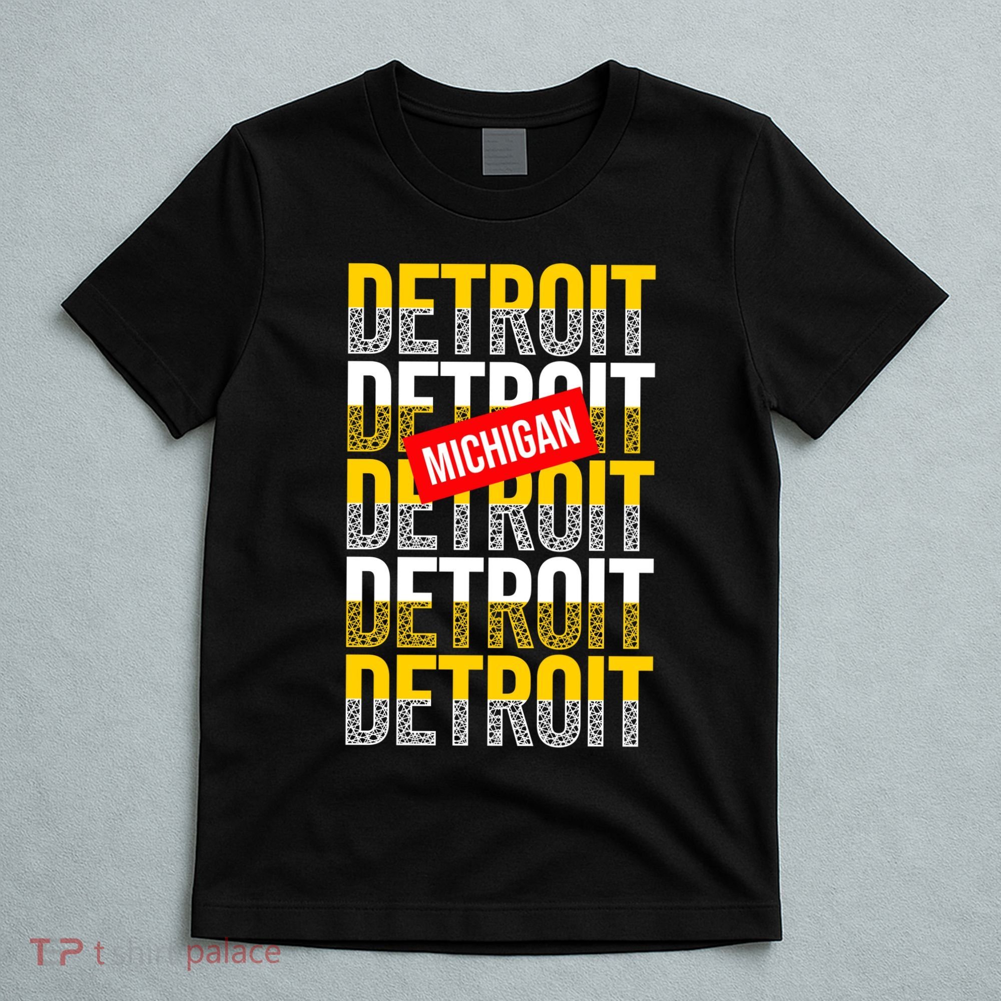 Detroit Michigan Typography T-Shirt