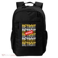 Detroit Michigan Typography Backpack thumb 0