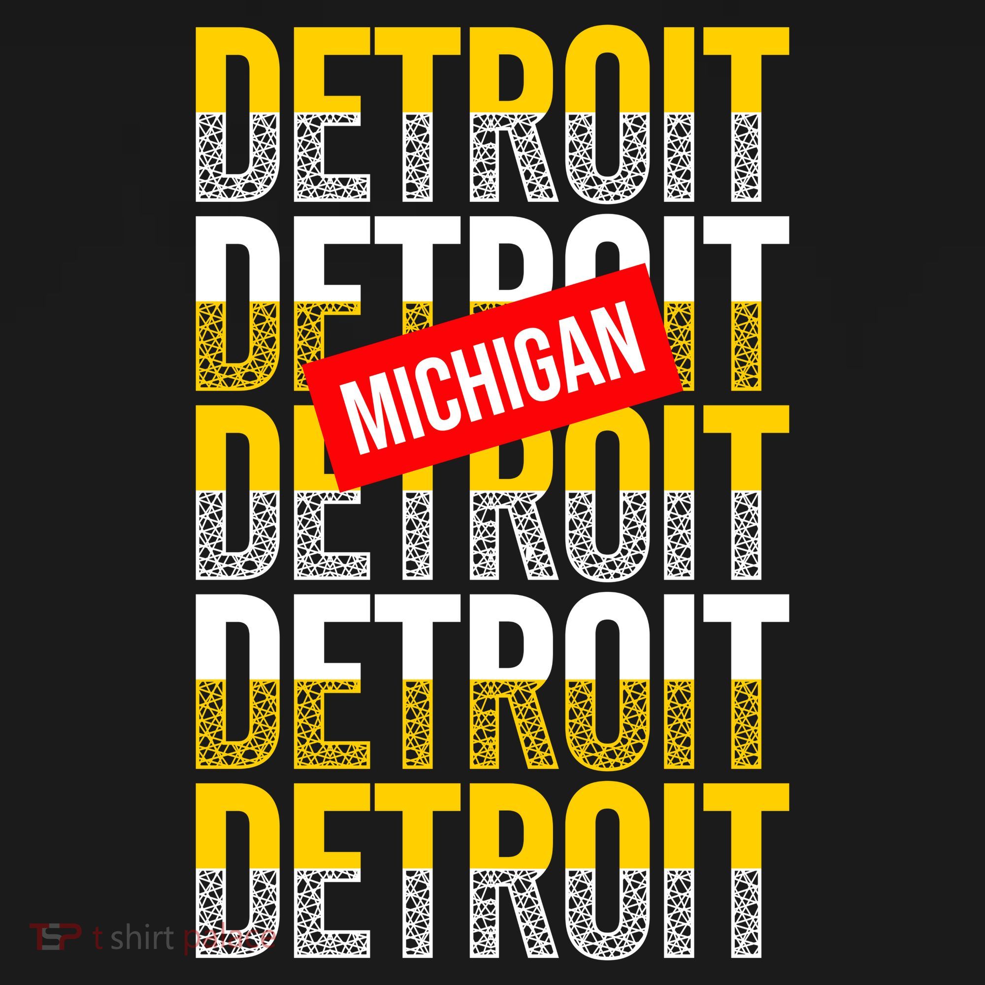 Detroit Michigan Typography Backpack