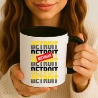 Detroit Michigan Typography Coffee Mug thumb 3