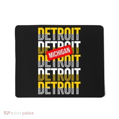 Detroit Michigan Typography Mousepad