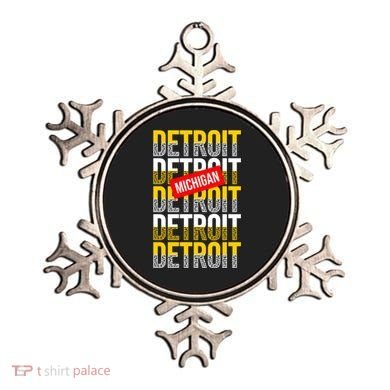 Detroit Michigan Typography Ornament