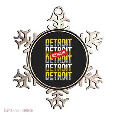 Detroit Michigan Typography Ornament