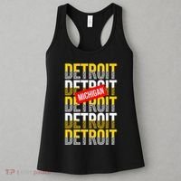Detroit Michigan Typography Women's Tank Top thumb 3