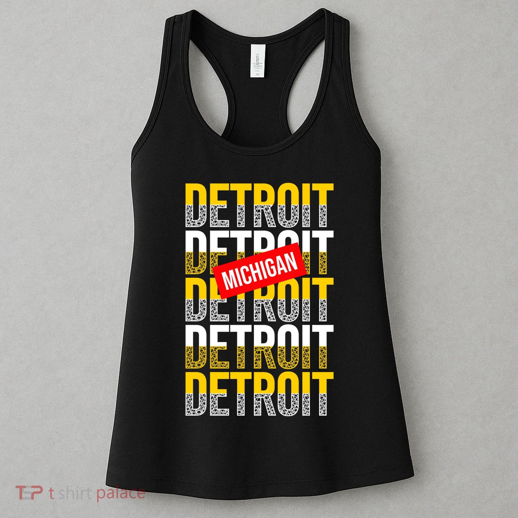 Detroit Michigan Typography Women's Tank Top