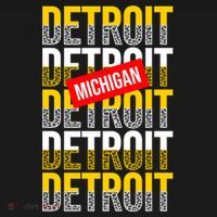 Detroit Michigan Typography Baby Bodysuit thumb 2