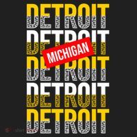 Detroit Michigan Typography Hat thumb 2